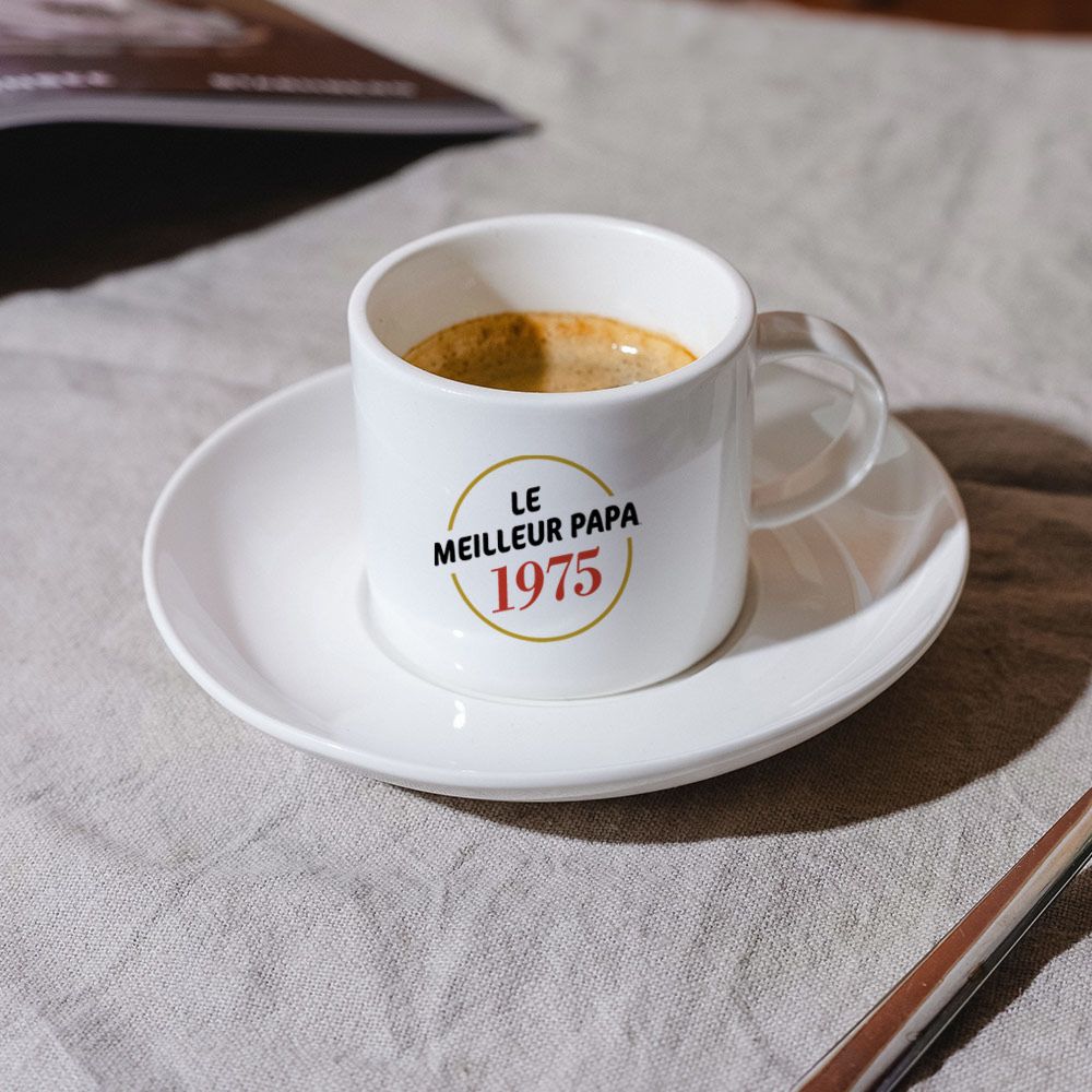 Personalisierbare Espresso Tasse mit Namen und Jahreszahl