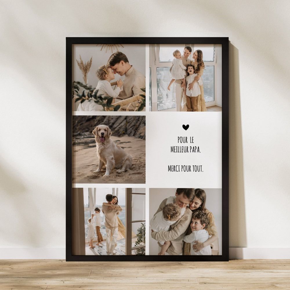 Poster personnalisé avec 5 photos et texte