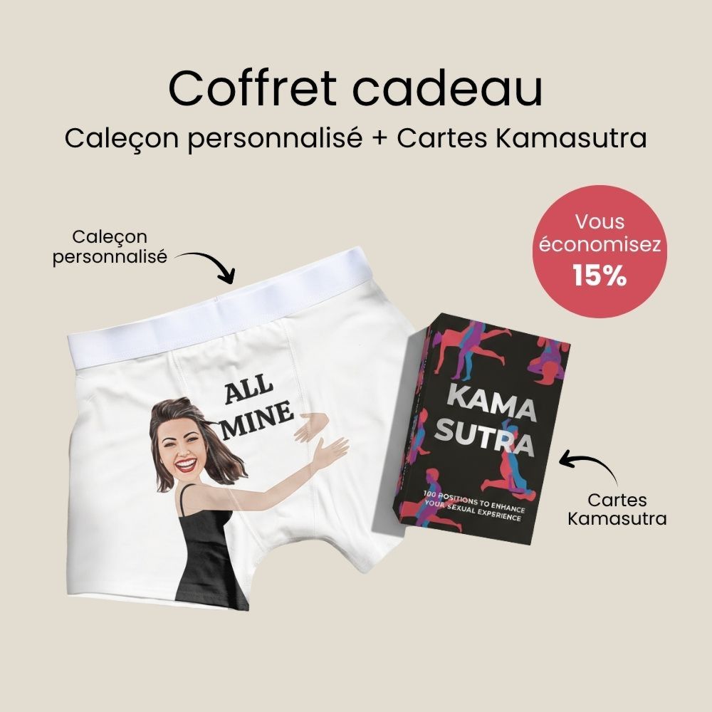 Coffret cadeau caleçon et cartes Kamasutra