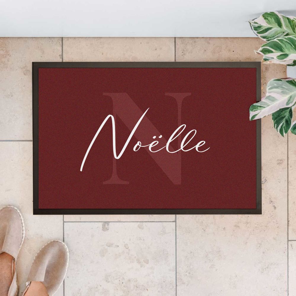 Paillasson personnalisé avec monogramme