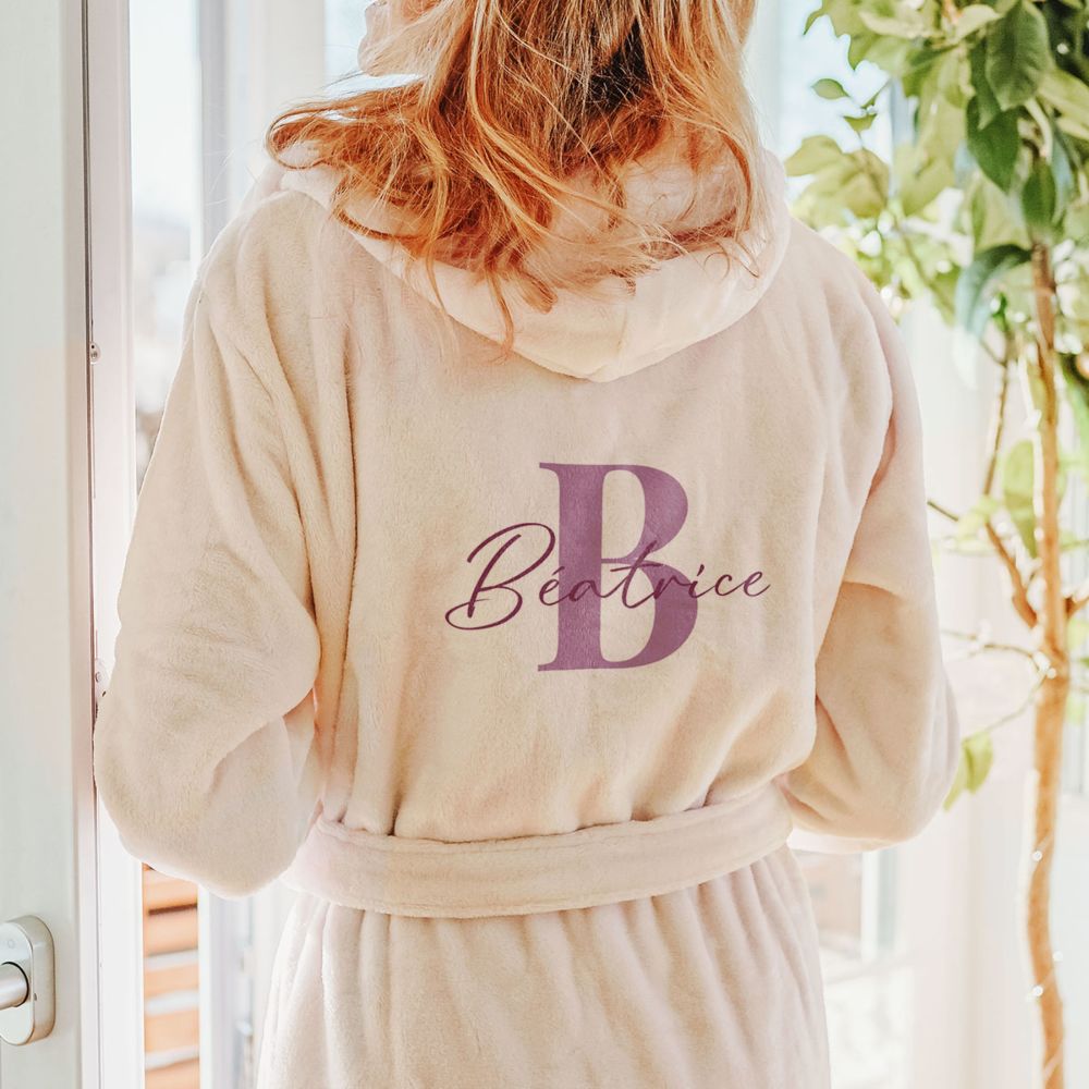 Personalisierbarer Bademantel mit Monogramm und Name
