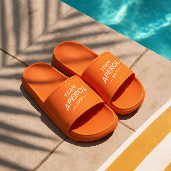 Claquettes Aperol personnalisées avec année