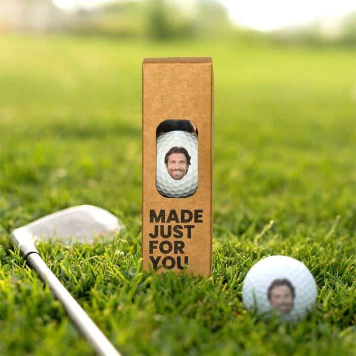 Set de 3 balles de golf personnalisées avec visage - Backroundremove