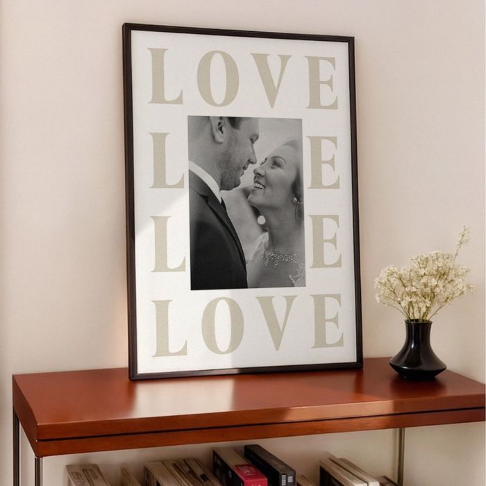 Poster personnalisé avec inscription Love et photo