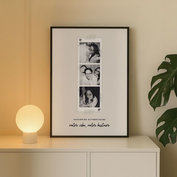 Poster personnalisé avec bande de photos et texte
