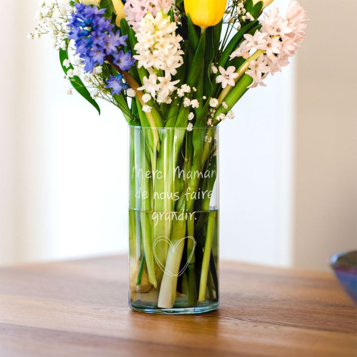 Vase personnalisé avec texte et picto