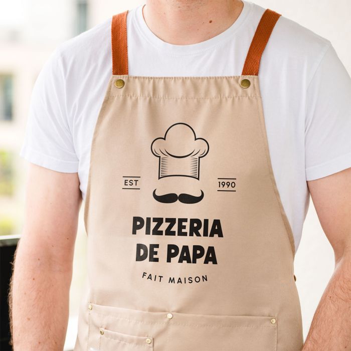 Tablier personnalisé Maître du grill avec texte