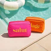 Trousse de voyage personnalisée avec texte